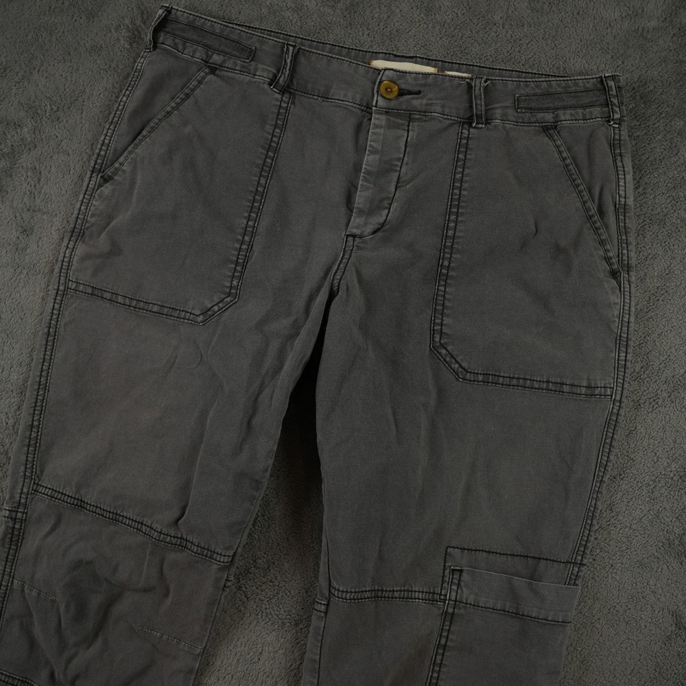 Hei Hei The‎ Wanderer Pants Women 34 Gray Cargo Straight Leg Cotton Stretch